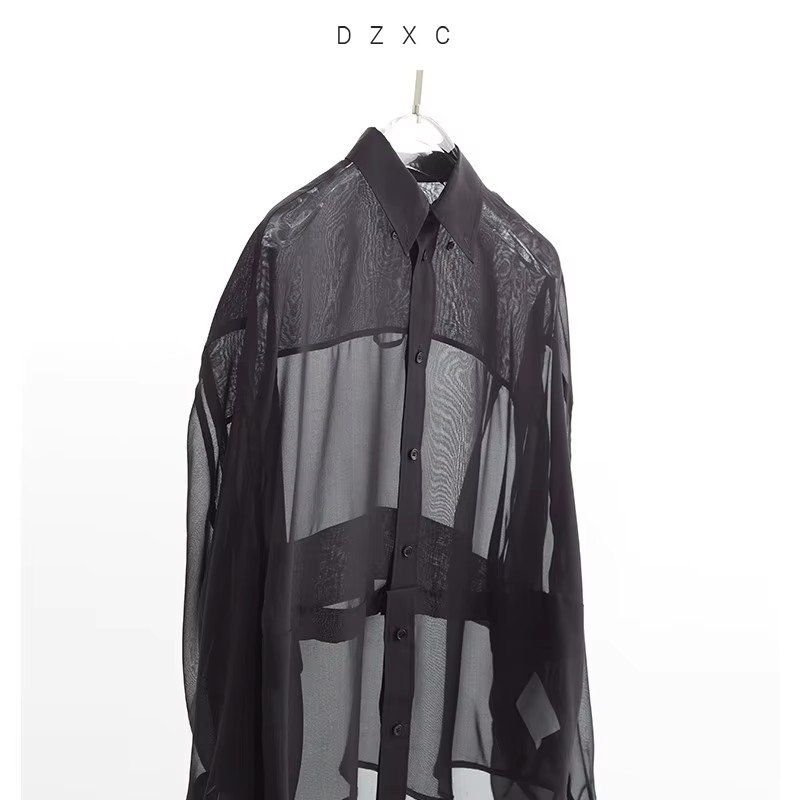 Chemisier Oversize 100 % Soie de Mûrier pour Femme, Haut Rafraîchissant et Respirant Anti-UV, Nouveau Style Été 2026