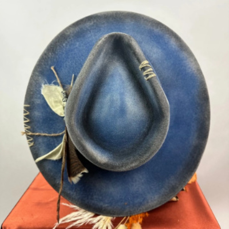 Chapeau haut-de-forme de Style ethnique avec ruban en détresse 100% laine Pure laine Fedra chapeaux automne hiver extérieur chaud mode Jazz chapeau