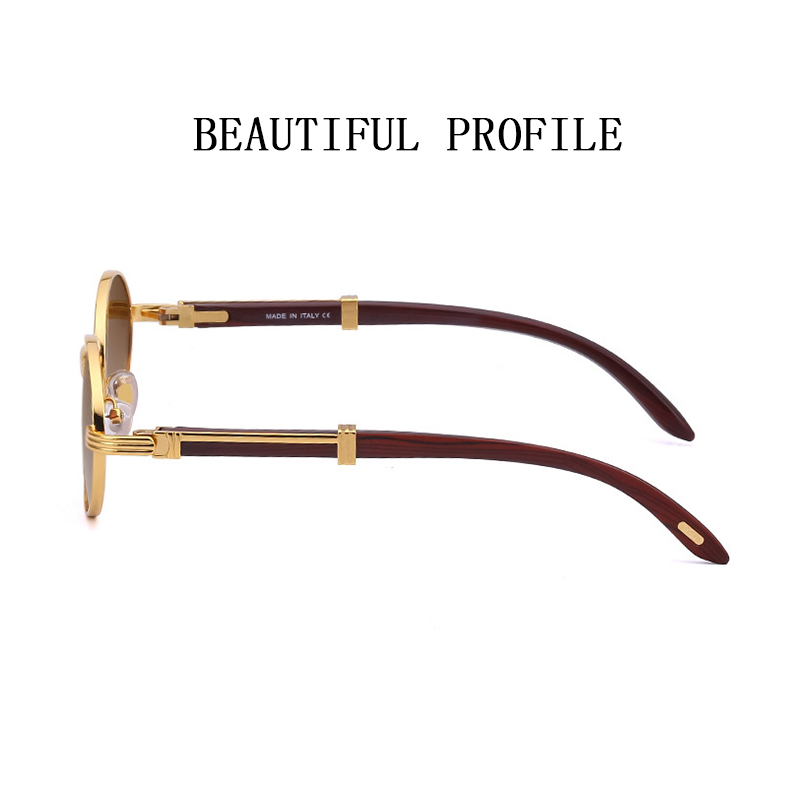 Lunettes De soleil ovales femmes 2024 lunettes De soleil en bois De créateur à la mode hommes lunettes De mode De luxe Vintage Lentes De Sol Mujer Zonnebril