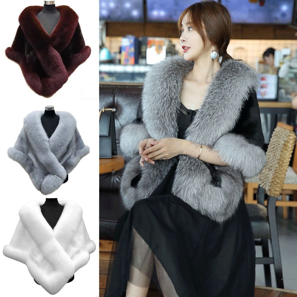 Châle d'hiver chaud et tendance, cardigan épais de mariée, cape, manteau, extérieur