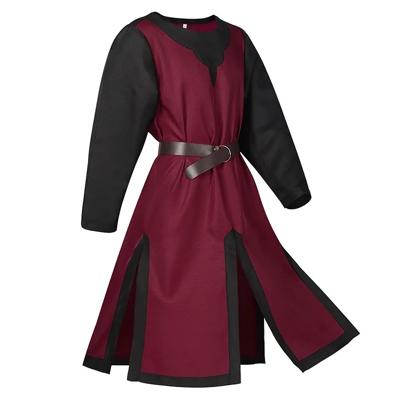 Tunique Longue Homme Adulte Style Viking Médiéval Croisé Renaissance Slavique, Tabard, Chemise, Tenue de Chevalier, Armure
