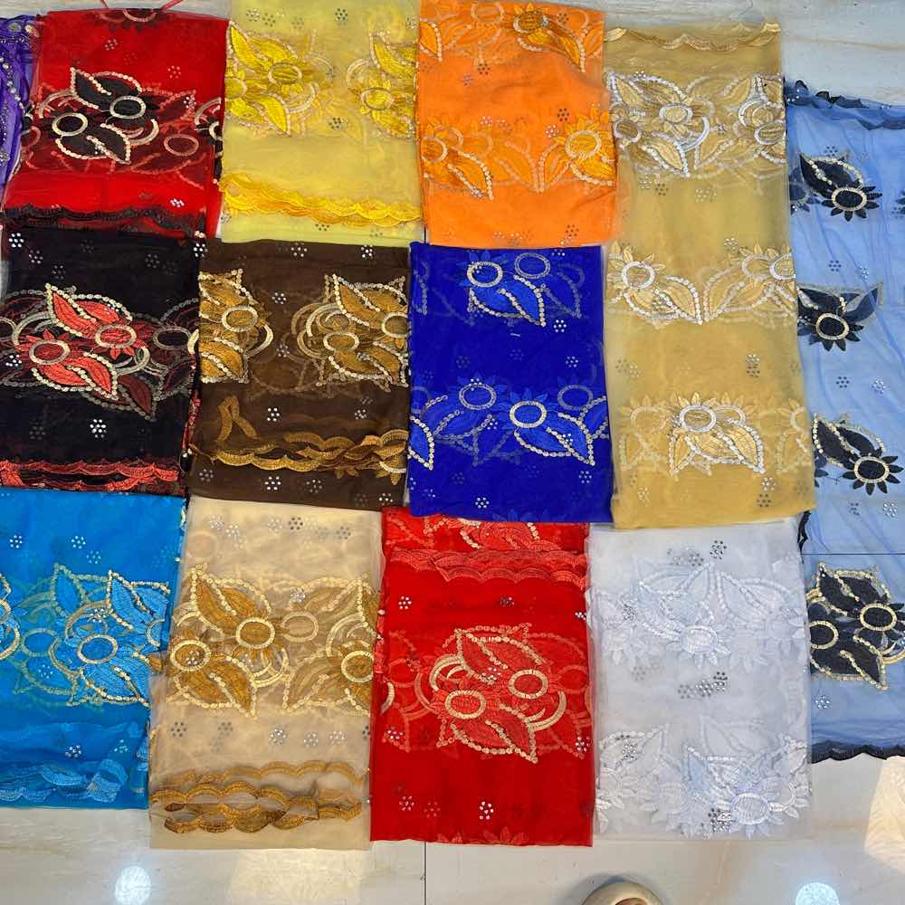 En promotion : Nouveaux hijabs en voile africain 2025 pour femmes musulmanes, foulards islamiques de Dubaï, châles brodés en voile
