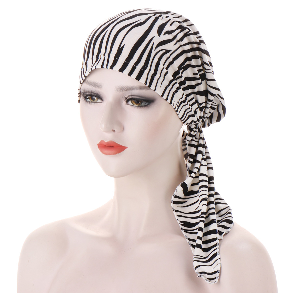 Femmes musulmanes Hijab Cancer chimio casquettes fleur impression Turban casquette perte de cheveux foulard élastique coton musulman Hijab écharpe chapeaux