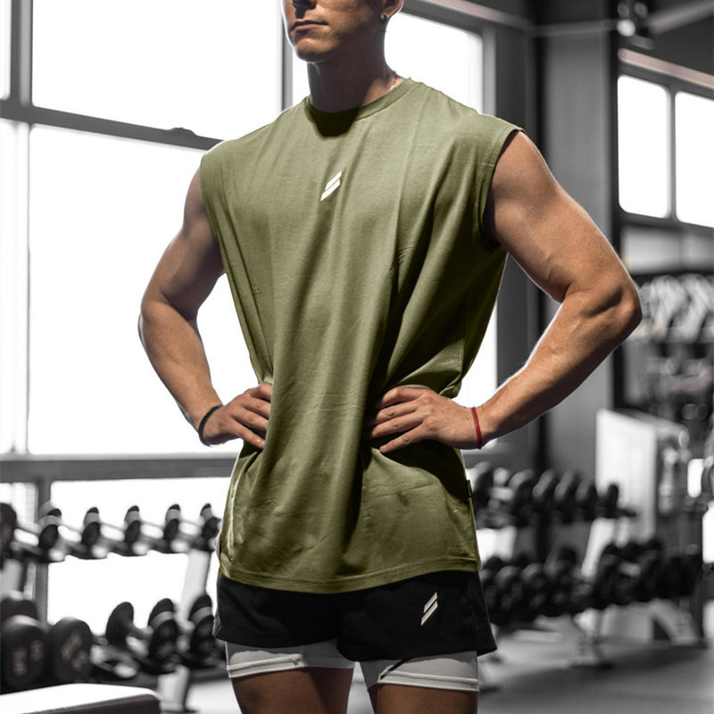 Nouveau débardeur de sport d'été pour hommes, respirant, ample, en maille, sans manches, séchage rapide, vêtement de fitness masculin