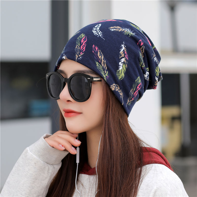 Bonnets à motif de plumes pour hommes et femmes, enveloppement de sauna, bonnet ample, chapeaux doux, équipement de sauna décontracté, hiver, automne