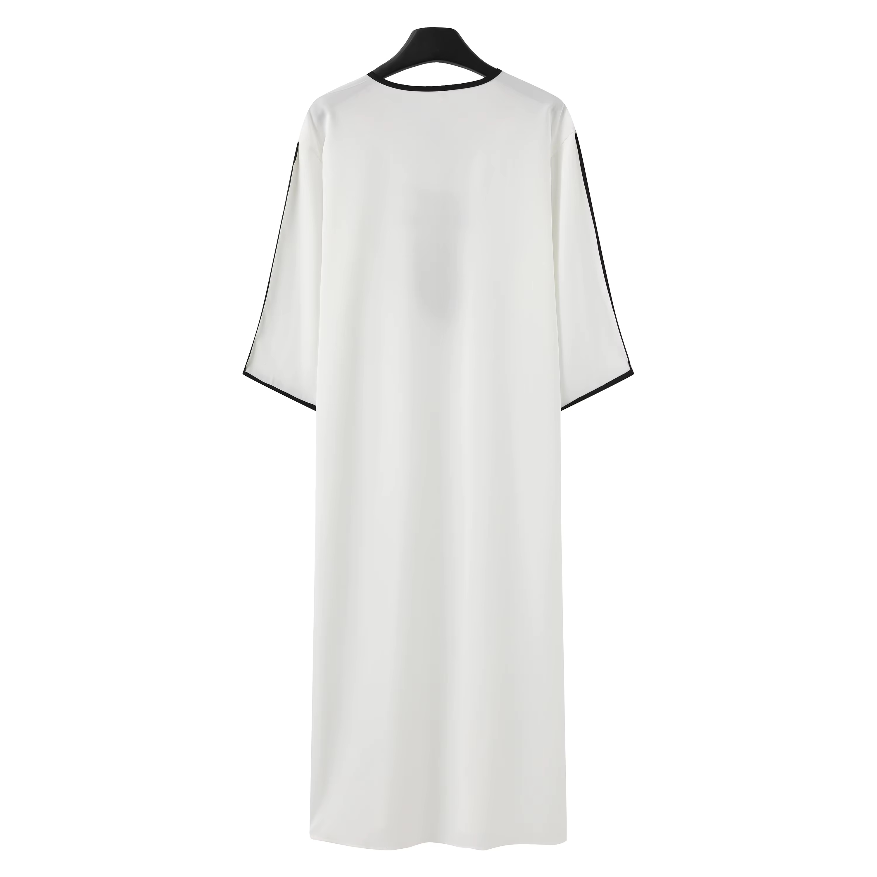 Robe longue pour homme de style marocain, robe longue blanche élégante avec broderie exquise, robe longue décontractée simple pour homme