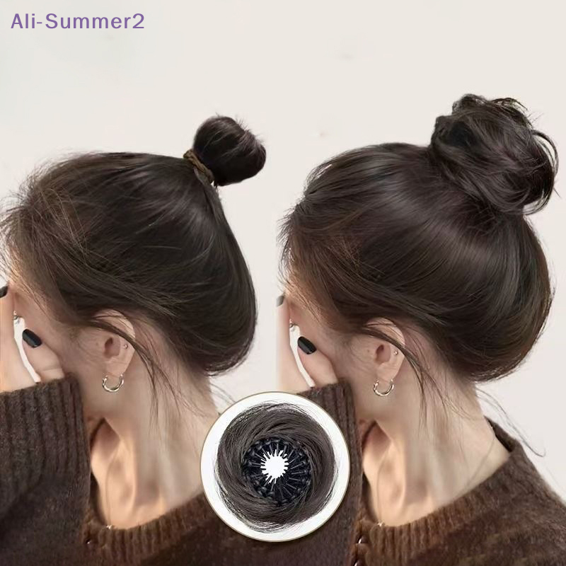 【Summer2】Chignon synthétique droit à clipser, extension de cheveux à clipser, postiche pour chignon ou queue de cheveux