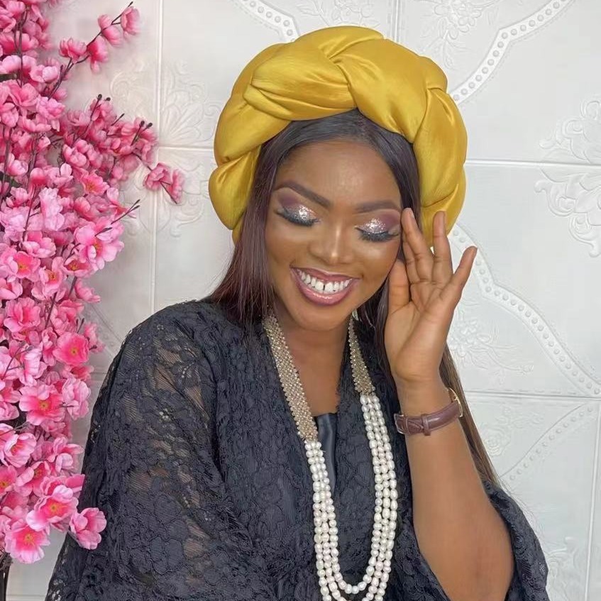 Bandeau de sauna tressé pour femmes, serre-tête de fête, turban pour dames, vêtements de sauna, accessoires pour cheveux bruts injAfrican