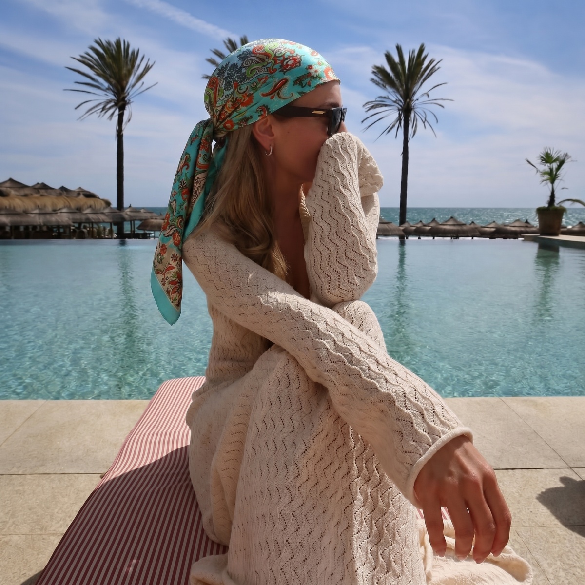 Foulard Carré en Soie Tendance pour Femme, Marque de Luxe, 90 cm, Imprimé Satiné, Hijab, Paréo, Bandana, Châle, Bandeau, Foulard