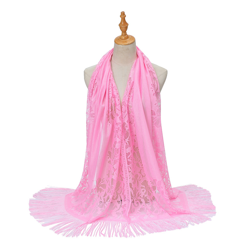 Écharpe de Sauna en Dentelle pour Femme, Châle Long de 60x180cm, Nouvelle Collection