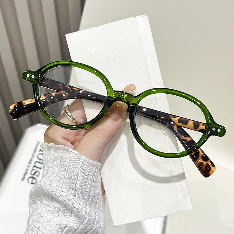 Monture de lunettes optiques ovales de petite taille pour femmes, style rétro, anti-lumière bleue, tendance