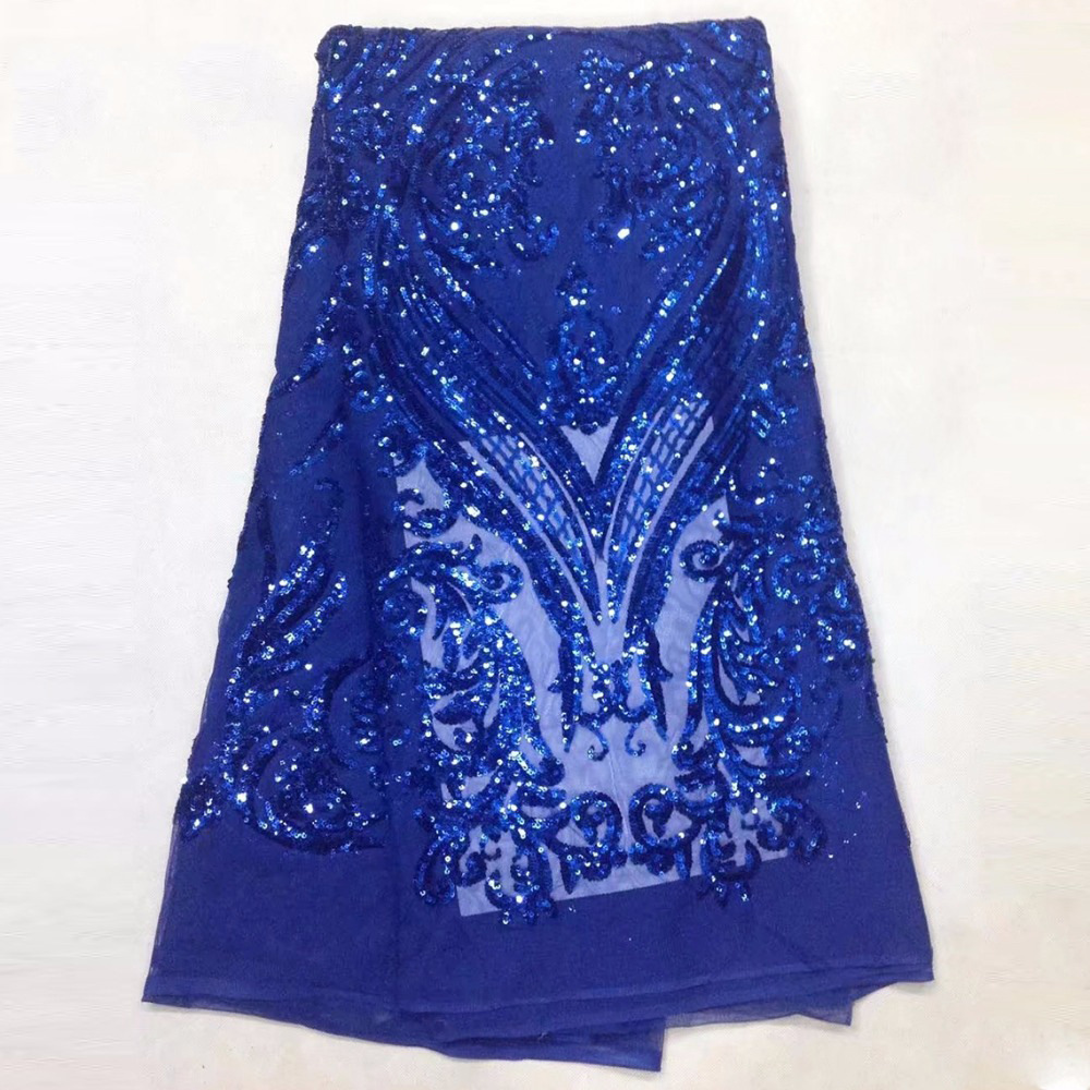 Nouvelle couleur noir or brodé dentelle matériel paillettes robe de soirée Costume vêtements accessoires maille paillettes mère robe tissu