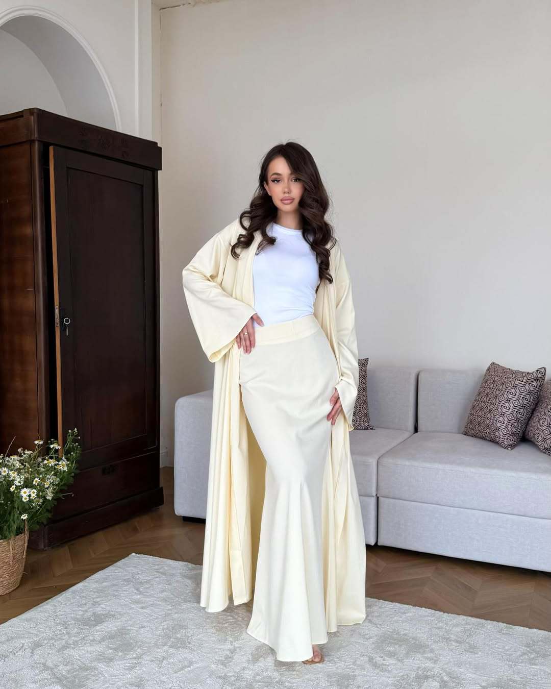 Ensemble jupe et cardigan pour femme, tenue de fête musulmane, abayas, ensemble 2 pièces, Ramadan, Maroc, Dubaï, tenues islamiques 2026