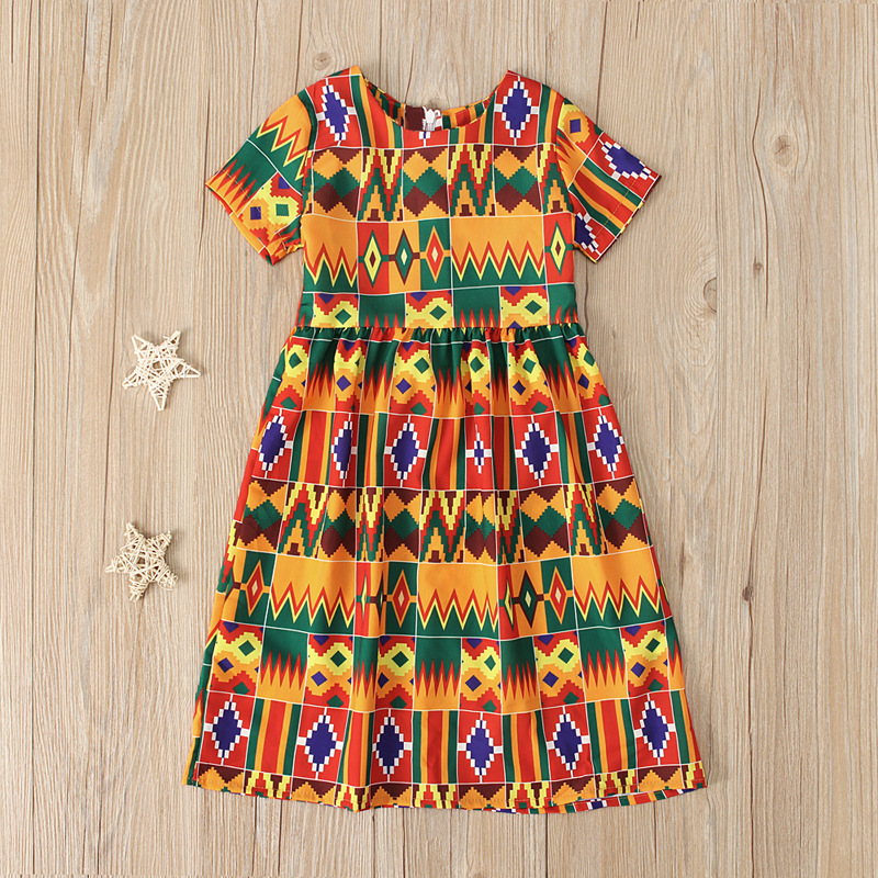 Vêtements africains à imprimé national, style bohème d'été, vêtements africains Kanga pour enfants, robe de plage, costume de fête pour les vacances
