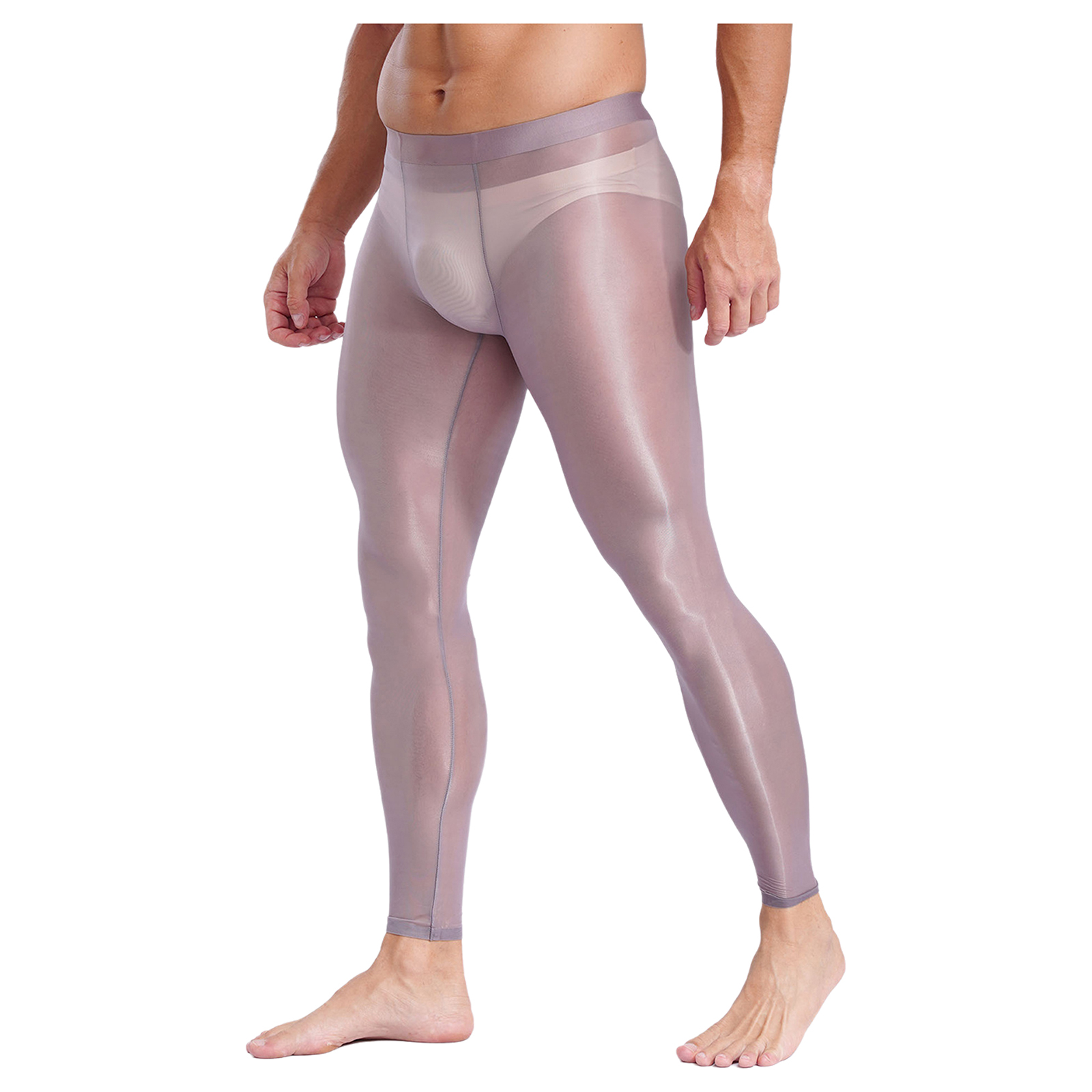 Leggings de Sport Ultra-fins extensibles pour hommes, sous-vêtements transparents, Yoga, Fitness, collants, pantalons pour l'entraînement en salle de sport