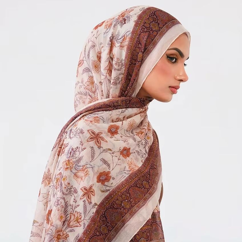 Hijab imprimé de qualité supérieure en coton viscose pour femmes, châle musulman doux et respirant, longs châles islamiques, foulards pour la tête en modal