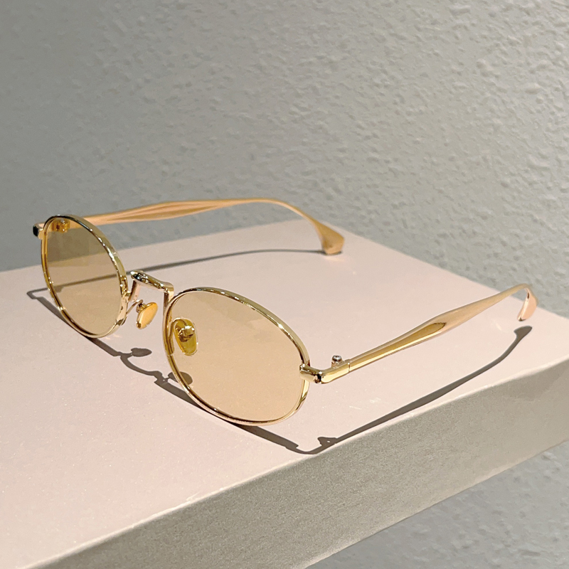 Lunettes de soleil ovales vintage pour hommes, nouvelles montures métalliques, lunettes de soleil d'extérieur pour femmes, design de marque de luxe tendance et à la mode