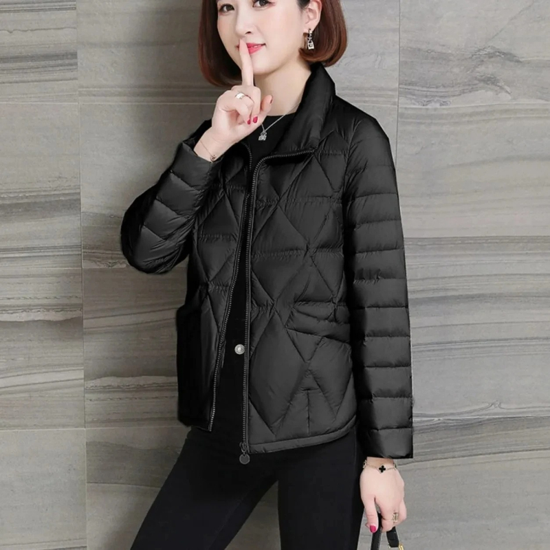 Manteau matelassé décontracté pour femme, léger, court, en duvet et coton, nouvelle mode, grande taille, automne, 2026