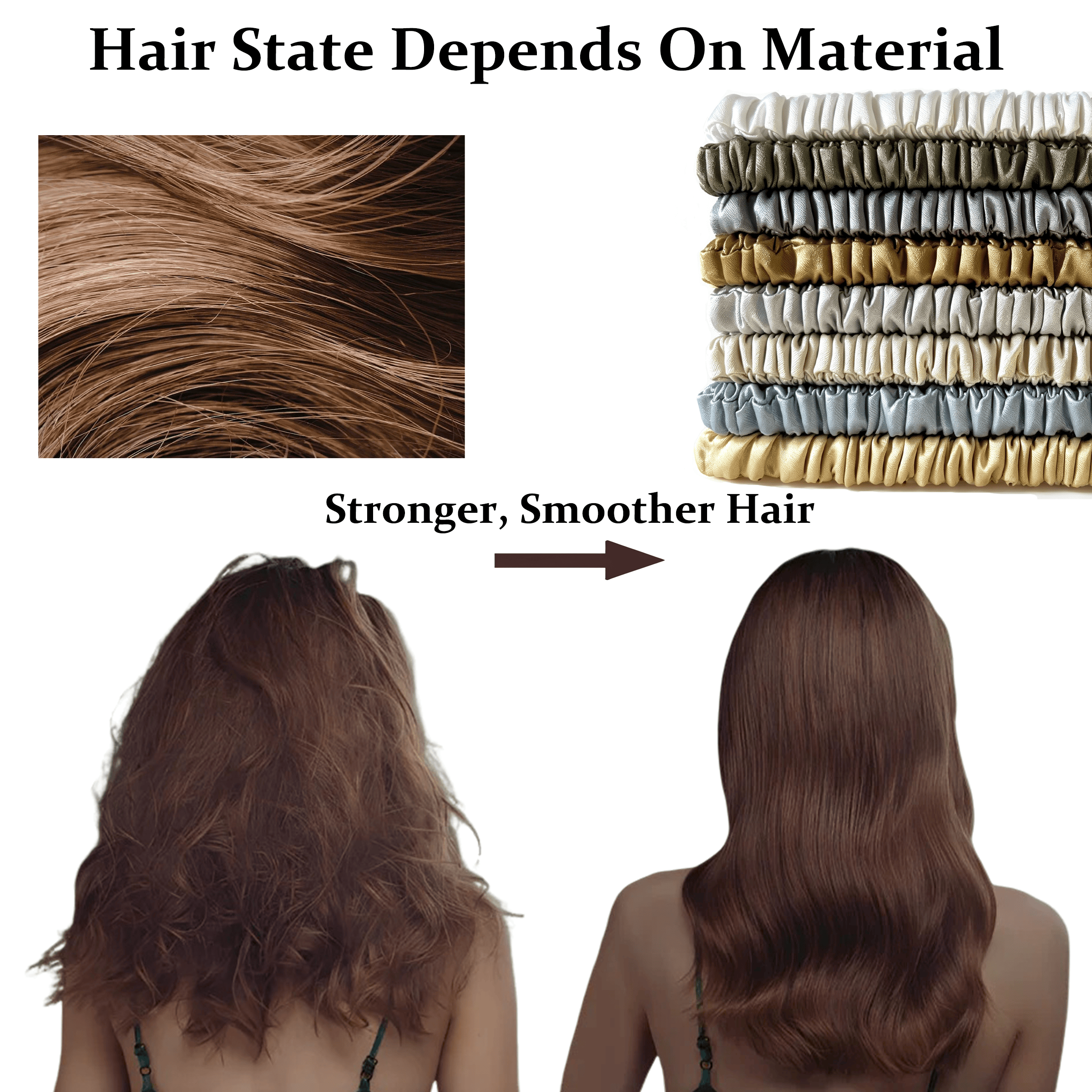 2 pièces/ensemble de chouchous fins pour cheveux en soie 100% pure. Anti-dégradation |   Élastiques à cheveux en soie |   Ensemble de boîtes de couleurs assorties |   Tous types de cheveux.