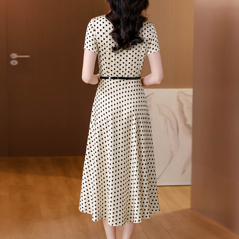2025 Women Dot Solid Satin Vintage Luxury Bodycon Dress Chinese Style Silk Midi Dress Summer Elegant Casual Night Party Vestidos
