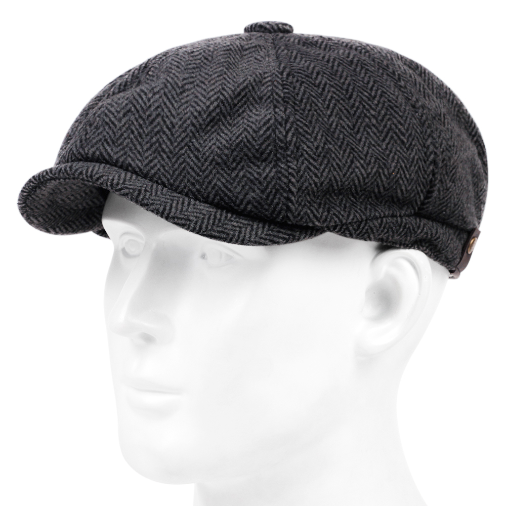Hommes femmes laine gavroche casquettes chevrons casquettes plates café britannique Gatsby casquettes automne hiver chaud laine chapeaux Gorras