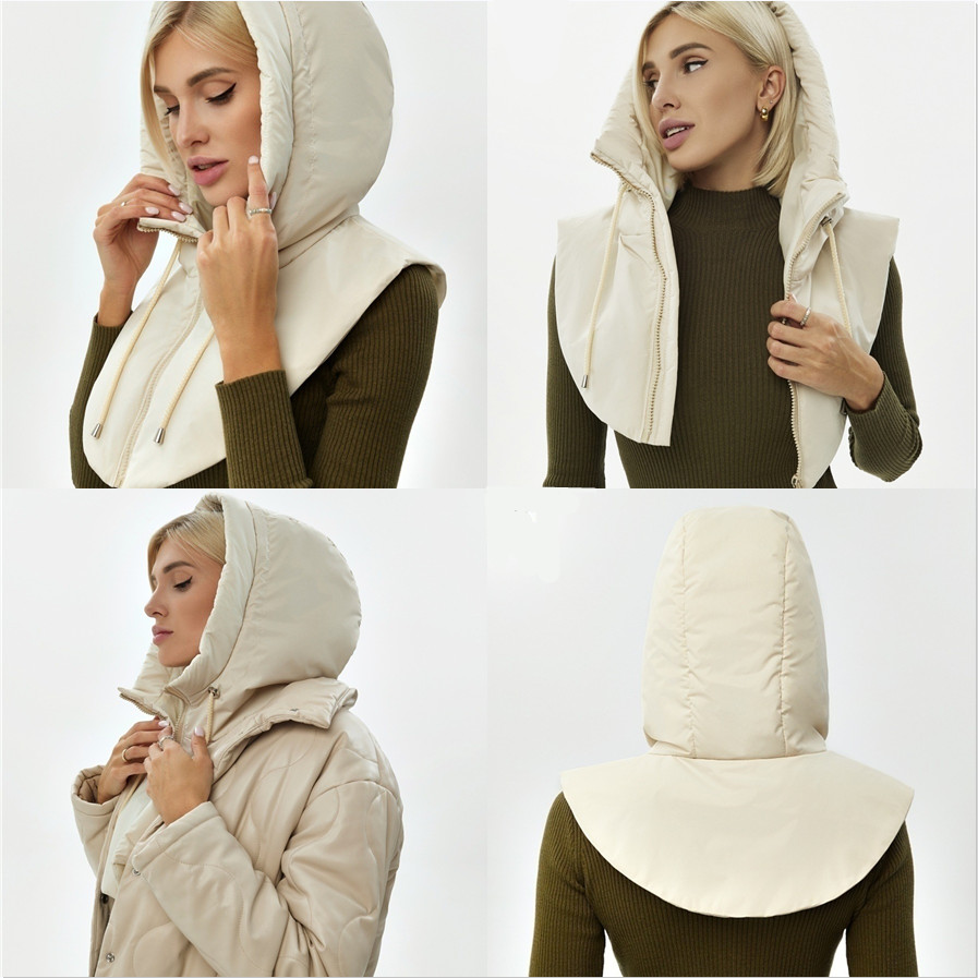 Cagoule Ultralégère à Capuche pour Homme et Femme, Chapeau Chaud avec Anneau, Fermeture Éclair, Manteau Court, Haut Précieux, Hiver