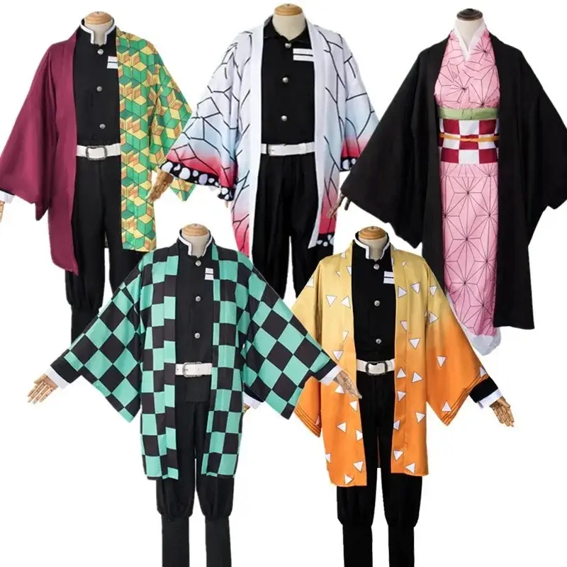 Costume de Cosplay Kimono pour personnage de dessin animé japonais, pour adultes et jeunes, déguisement pour fête à thème d'halloween