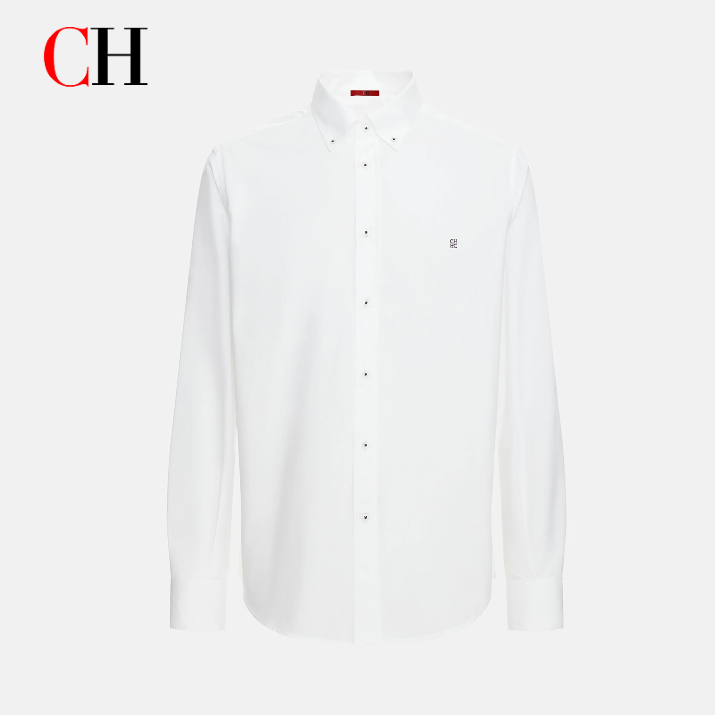 Chemise décontractée à manches longues pour homme avec broderie discrète à revers, idéale pour les sorties et le style urbain