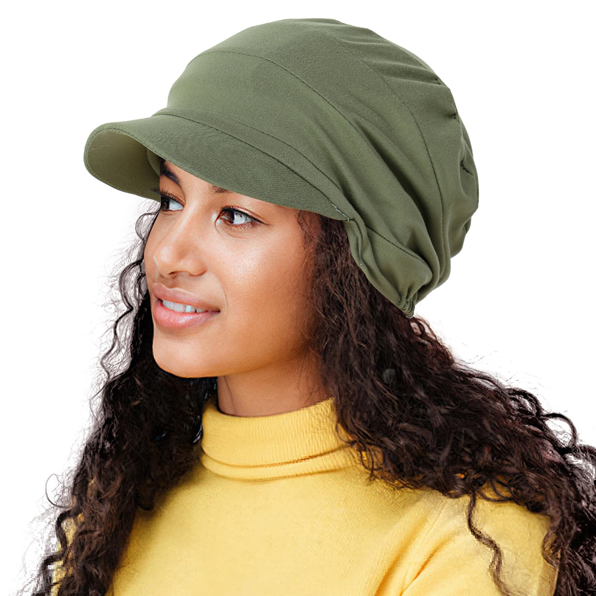 Casquettes Hijab avec Bord pour Femme, Turban Musulman, Bonnet Islamique, Bandeau de Sauna, Casquette de Baseball