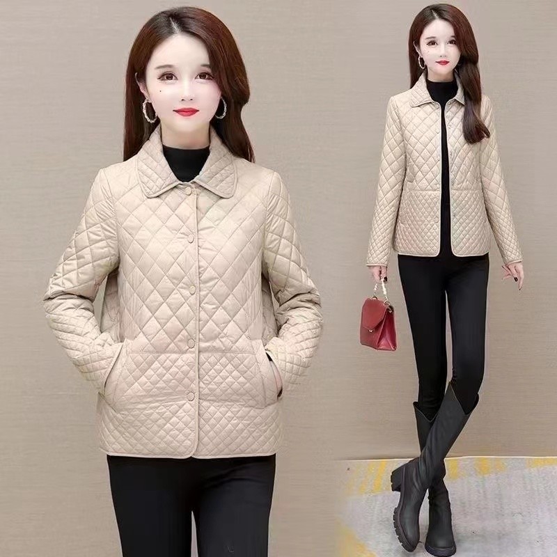 Nouveau automne hiver manteau mode femmes léger vers le bas coton garder au chaud mince veste femme coréenne vêtements d'extérieur décontractés hauts