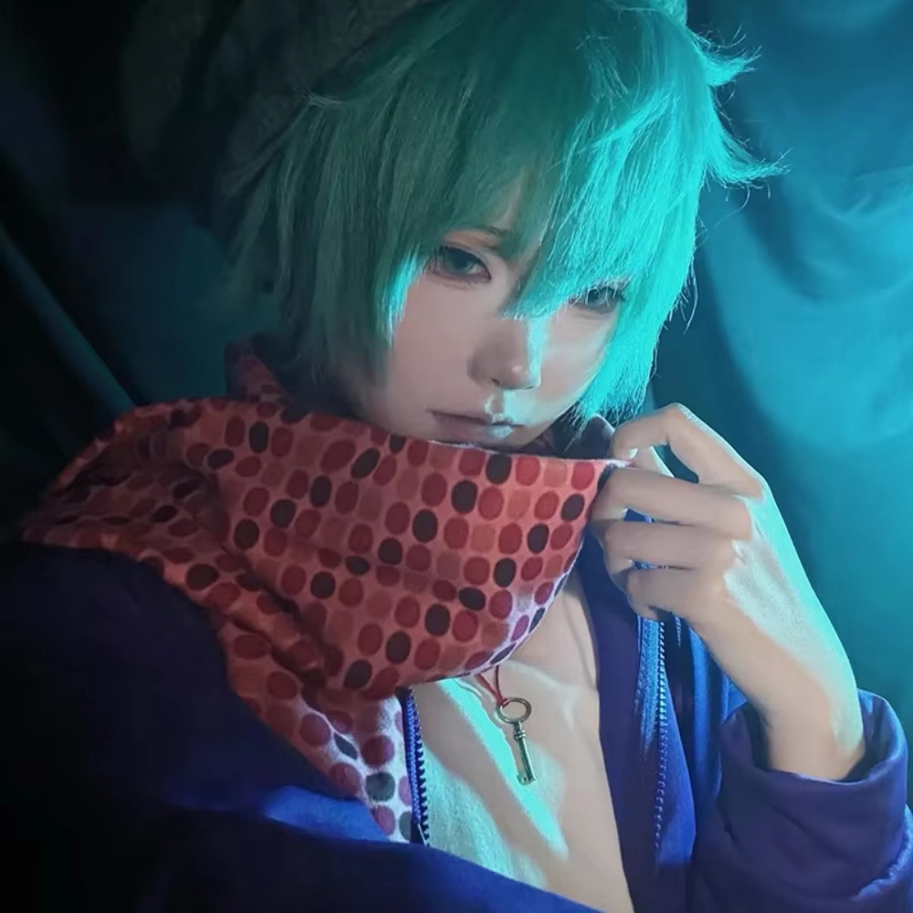 Écharpe de cosplay Game Your Turn To Die Tsukimi Shin Hinata Satsuki, foulard unisexe en coton, accessoire de costume d'Halloween