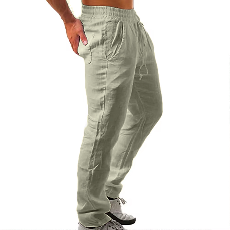 Pantalon d'été coréen en coton pour hommes, nouveau, respirant, couleur unie, confortable, Fitness, Yoga, Jogging, survêtement, Streetwear