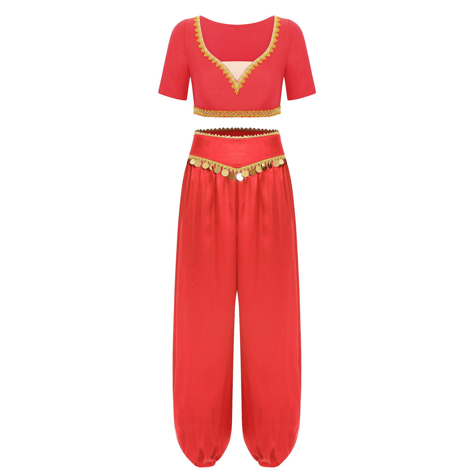 Costume de danse du ventre arabe ethnique pour femmes, tenue de princesse arabe, à paillettes, spectacle de danse orientale, tenues de danse du ventre