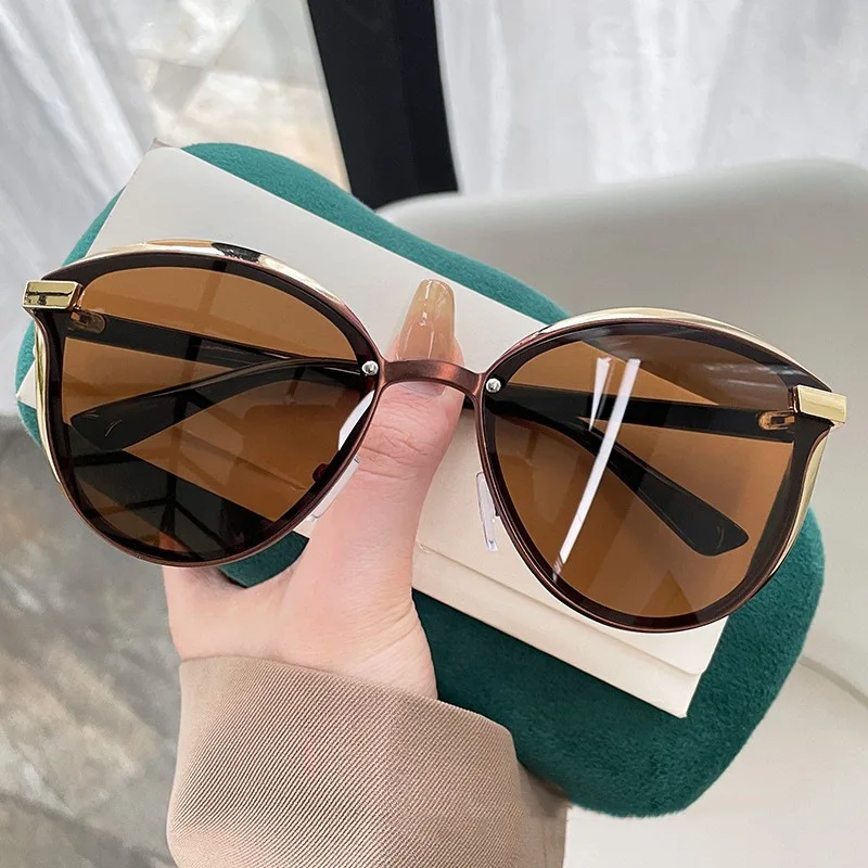 Lunettes de soleil classiques en métal à verres réfléchissants pour femmes et hommes, lunettes de soleil rondes de marque, lunettes de luxe sexy, UV400 Gafas De Sol