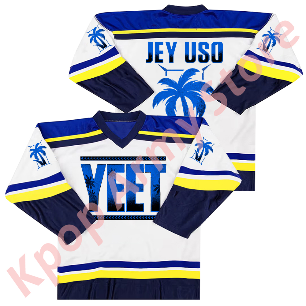Jey Uso Yeet Logo Merch Jersey pour hommes et femmes, T-shirt à manches longues, Cosplay, Mode décontractée, PVD