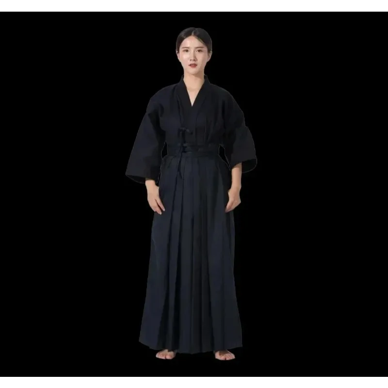 Uniforme de samouraï japonais Hakama pour hommes et femmes, uniforme traditionnel Kendo Aikido, vêtements d'arts martiaux Kendo japonais, Costume Kimono