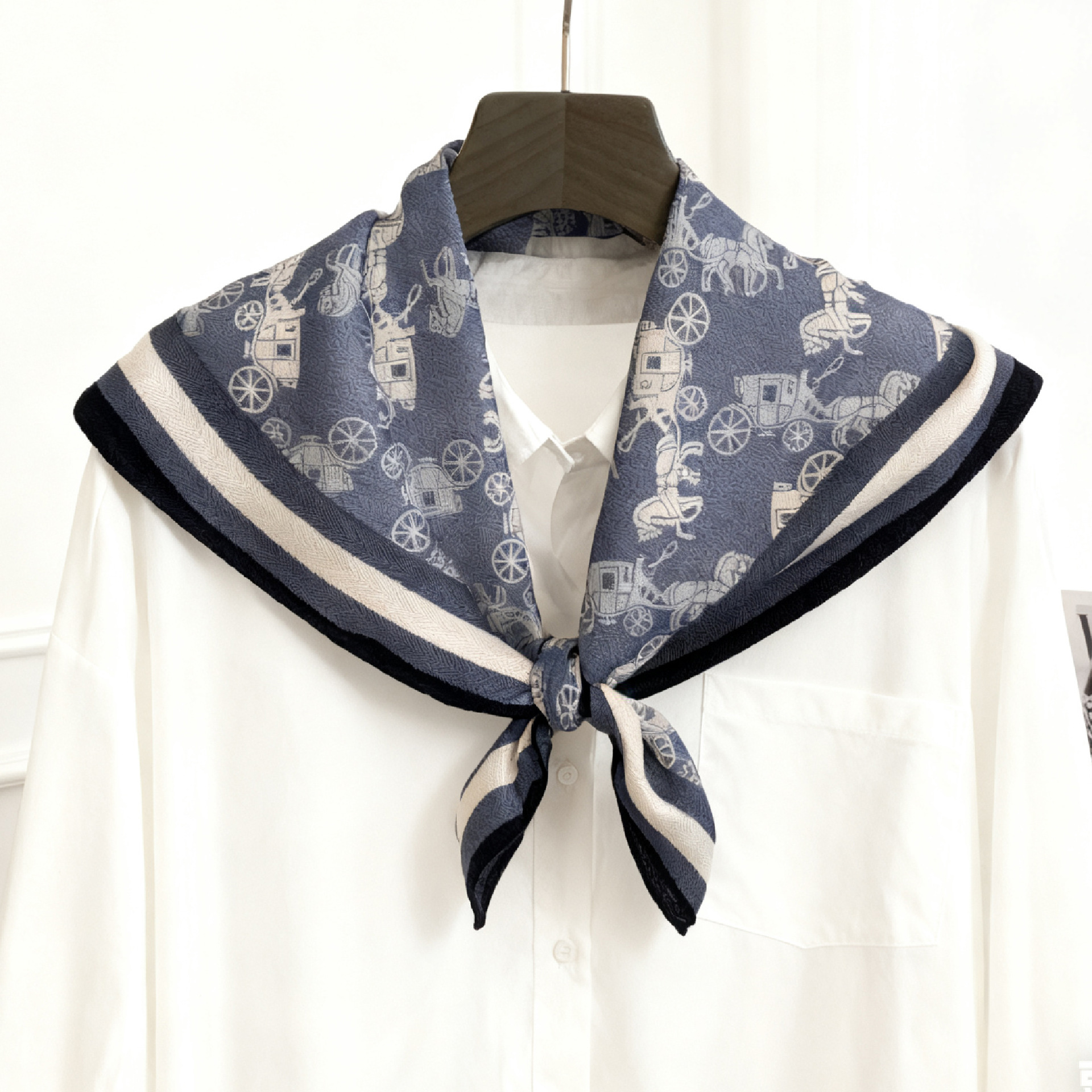 Écharpe carrée en coton pur de luxe pour femmes, foulard, écharpe pour le cou et les cheveux, design imprimé, foulard de tête, écharpe tendance pour filles