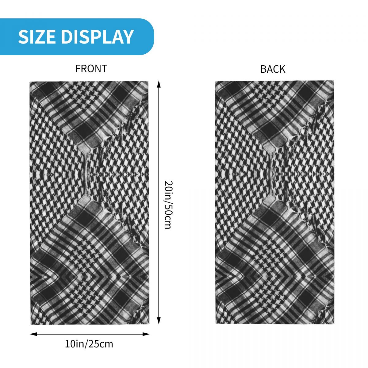 ShempiezDular-Bandana Arabe Palestine pour Homme et Femme, Couvre-Cou, Balaclavas, Rond, Écharpe Chaude, Sauna, Pêche, Adulte