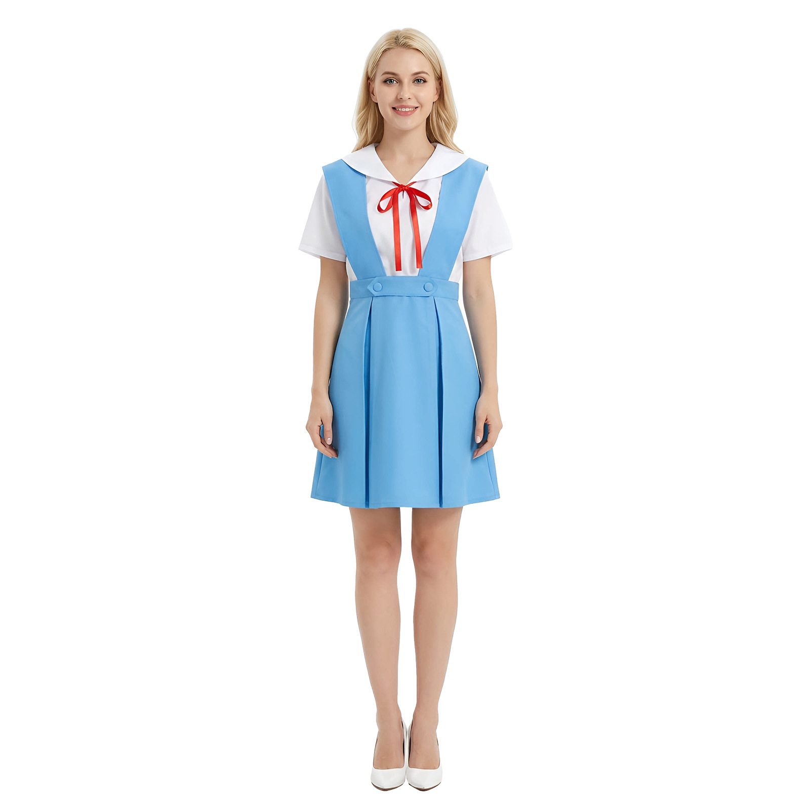 Costume de cosplay EVA Evangelion Rei Ayanami Asuka, uniforme scolaire japonais, robe de cosplay d'anime pour femmes