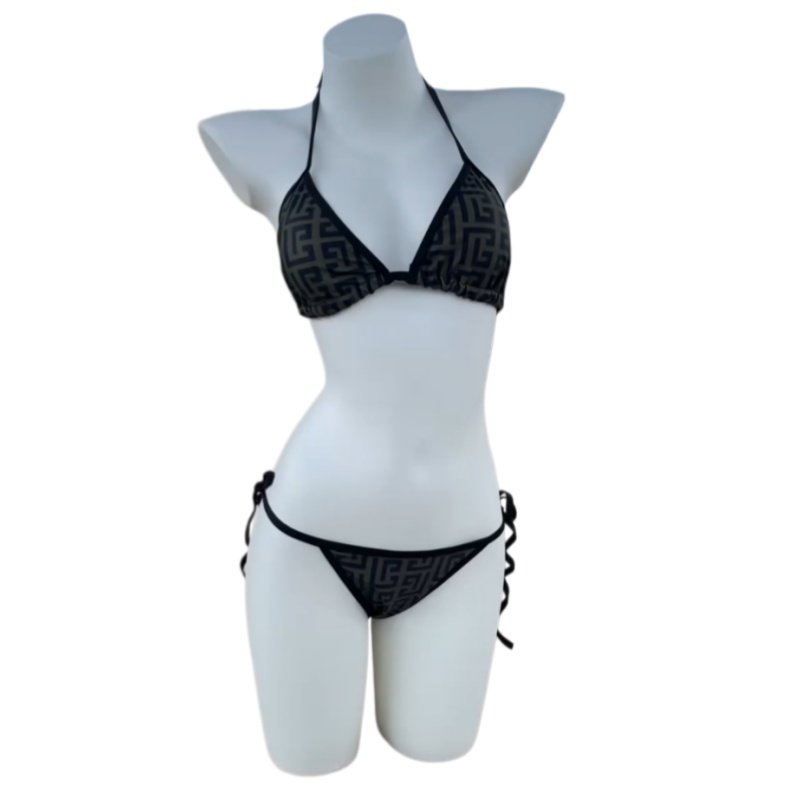 Ensemble de maillot de bain deux pièces pour femme, tendance 2026, décontracté, imprimé, sexy, dos nu, imprimé, style halter