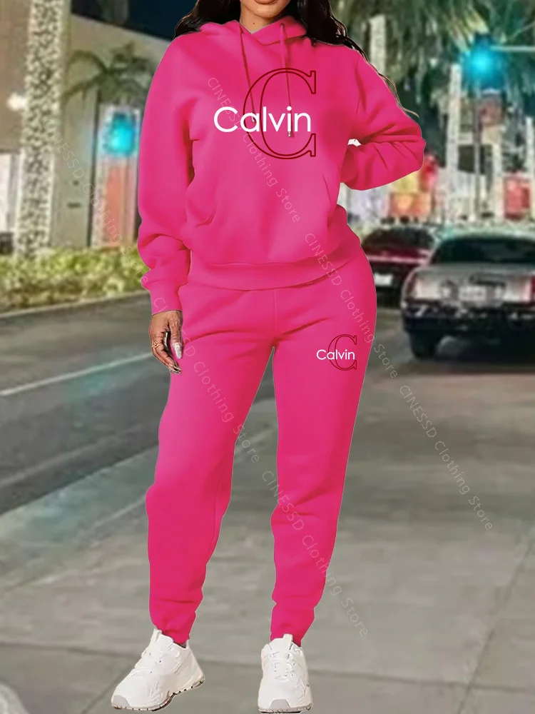 Ensemble de survêtement pour femme, sweat-shirt et pantalon assortis, automne-hiver, athleisure, design luxueux, esthétique, jogging, ensemble de pantalons de survêtement pour femme