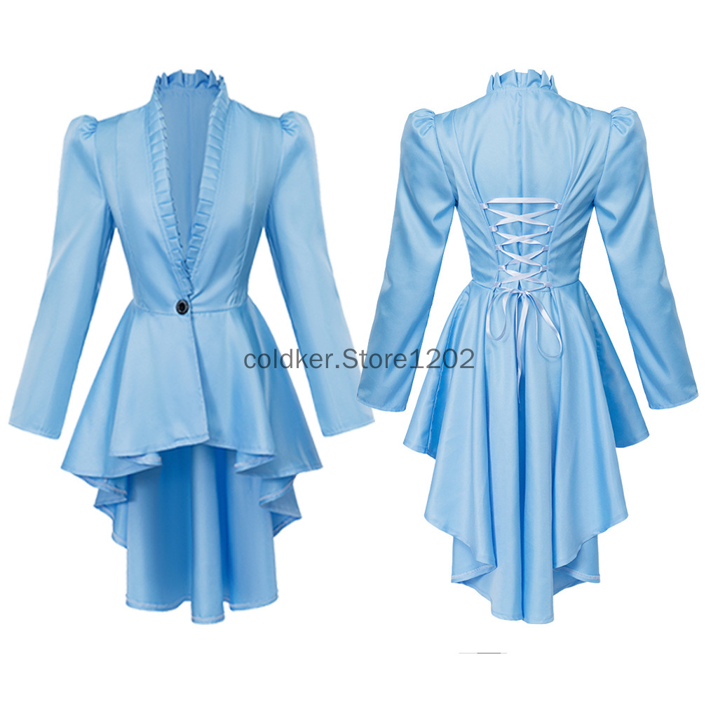 Costumes d'Halloween pour femmes Steampunk veste victorienne manteau médiéval Vintage gothique manteau à manches longues chemise de smoking