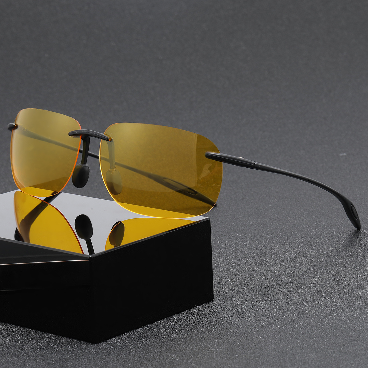 Lunettes de soleil polarisées pour hommes et femmes, monture sans bordure Tr90, légères et durables, protection pour la course à pied, la pêche, le baseball