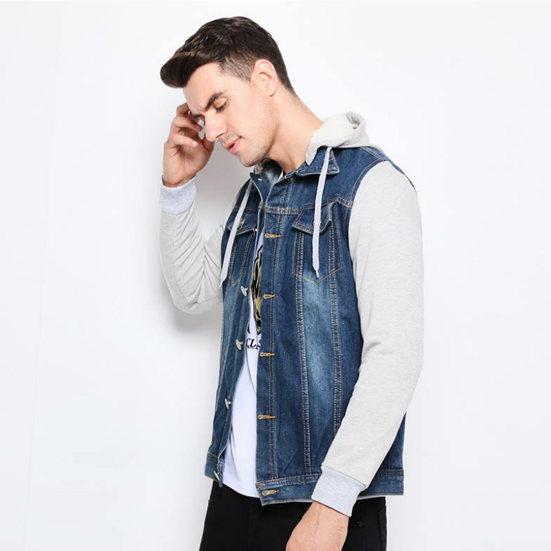 Veste en Jean à Capuche pour Homme, Style Cowboy Décontracté, Streetwear, à la Mode