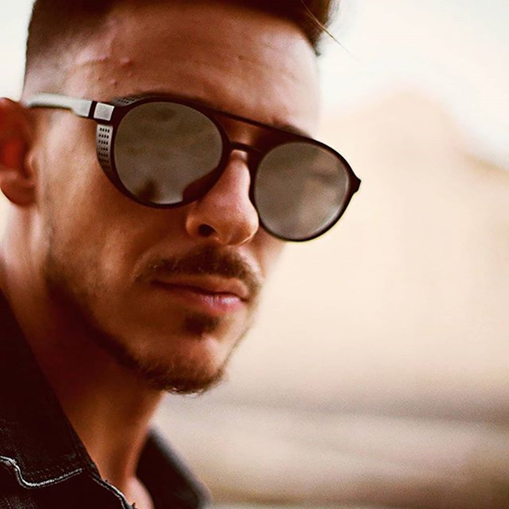 Lunettes de soleil rétro classiques pour hommes, lunettes de mode punk, lunettes de créateur de marque, lunettes de soleil vintage pour hommes, UV400 EyeChester