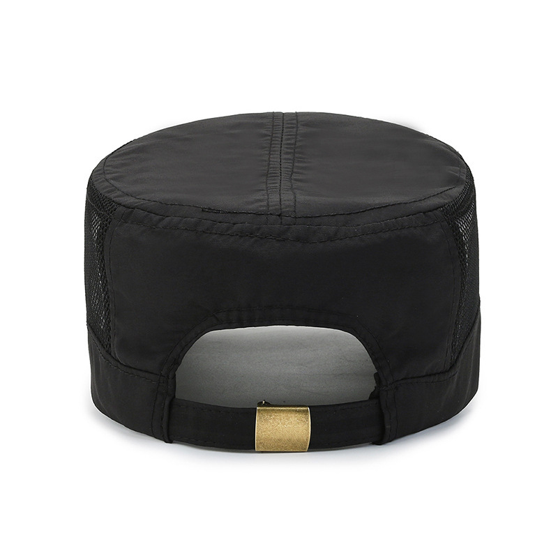 Casquette plate de style militaire avec protection solaire, maille respirante, séchage rapide, pour la pêche, la randonnée, les activités de plein air estivales pour hommes