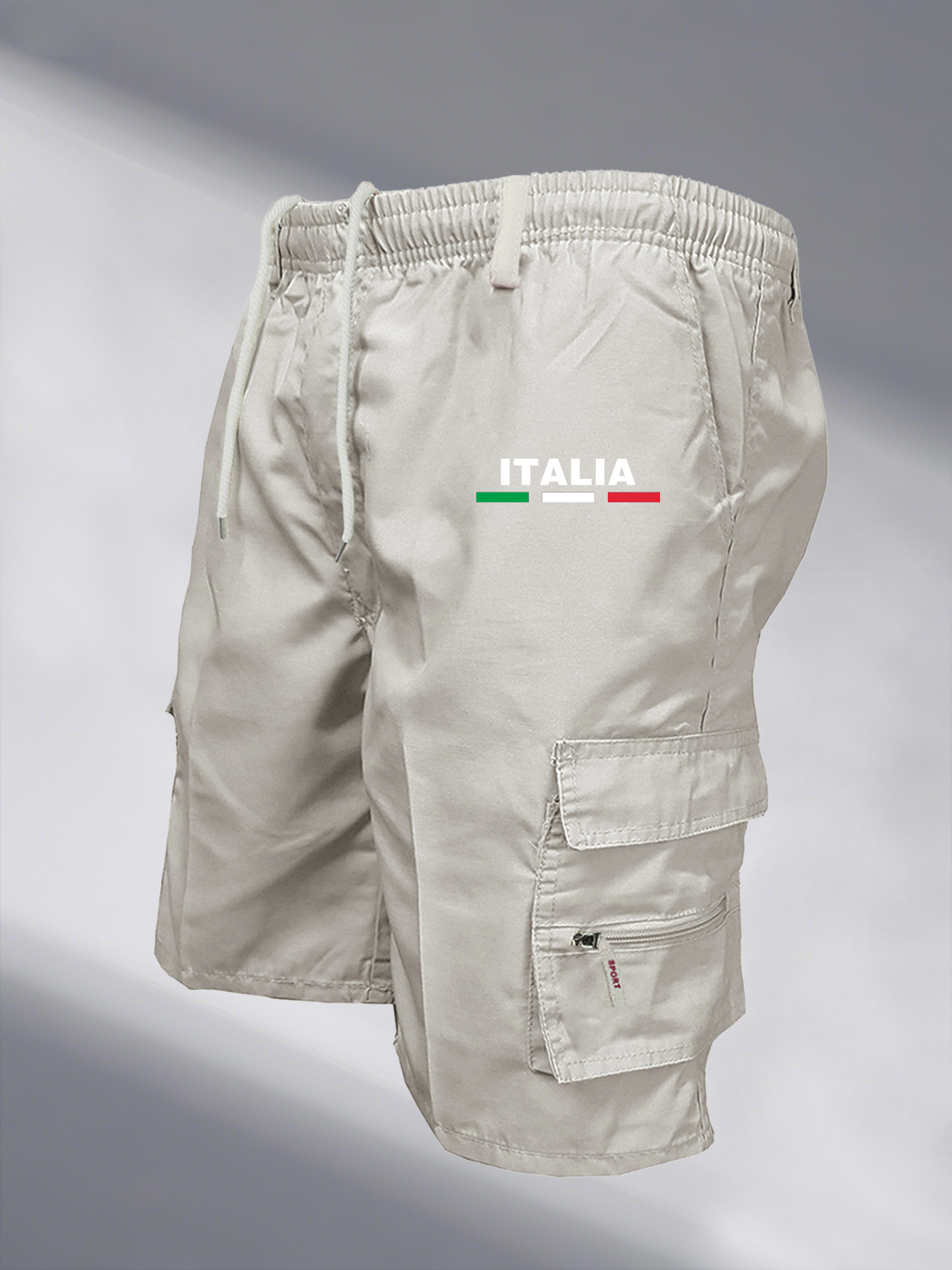 Short tactique pour hommes, Cargo décontracté, longueur aux genoux, multi-poches, taille élastique, salopette de travail et de randonnée, pantalon court, été