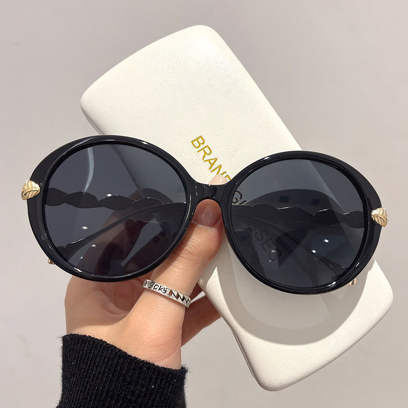 Lunettes De Soleil rondes femmes 2023 surdimensionné luxe mode lunettes Vintage nuances rétro Lunette De Soleil Femme Gafas De Sol Mujer