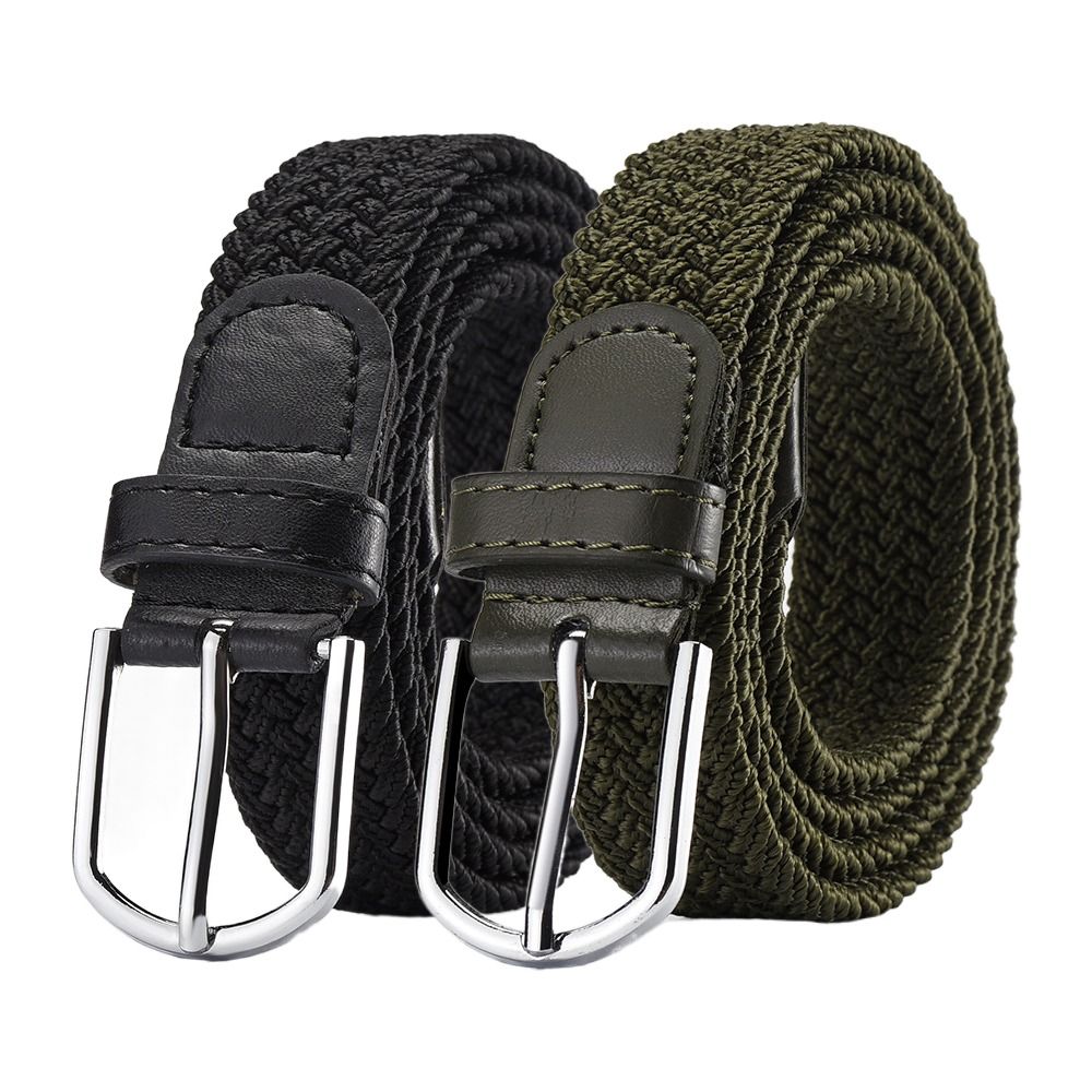 Ceintures tressées en toile extensible, tendance et décontractées, ceinture élastique polyvalente sans trous pour femmes et hommes