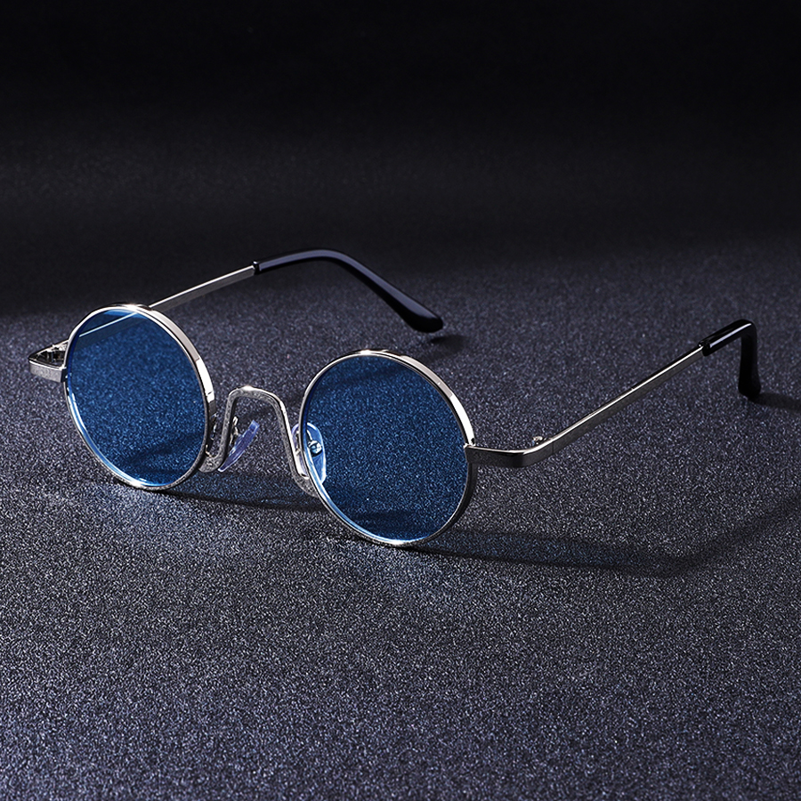 Lunettes rondes rétro Steampunk, lentille PC avec plusieurs Options de couleurs, pour hommes et femmes, accessoires Photo